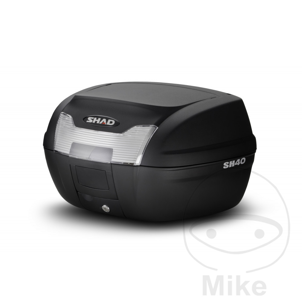 Shad top case black 40L Shad SH40 with mounting plate APRILIA ARRECIFE 125 04-06, ARRECIFE 200 04-06, ARRECIFE 250 04-06, ATLANTIC 125 IE 12-13, ATLANTIC 125 03-12, ATLANTIC 200 04-05, ATLANTIC 250 04-06...